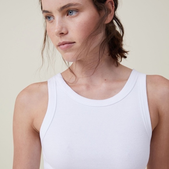 CottonOn Rib Racer Mini Dress Beige Size Large New without Tags - Picture 5 of 9